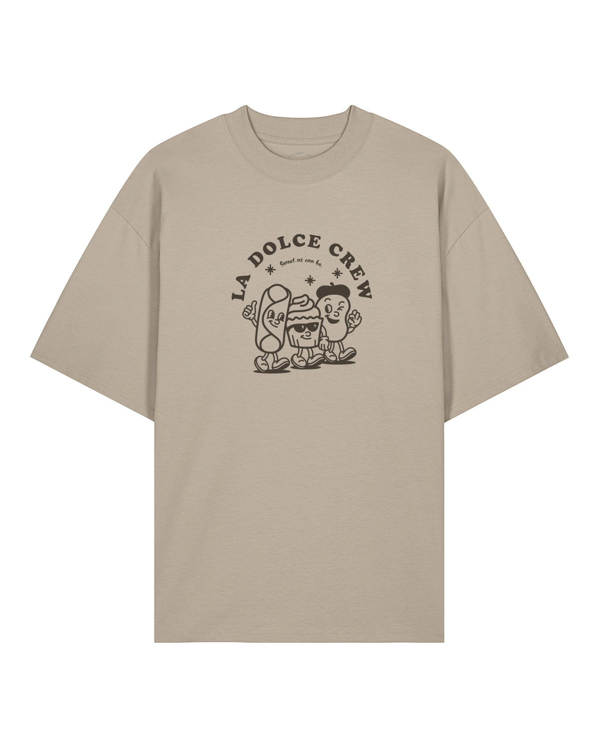 T-Shirt High Neck Frontprint La Dolce Crew