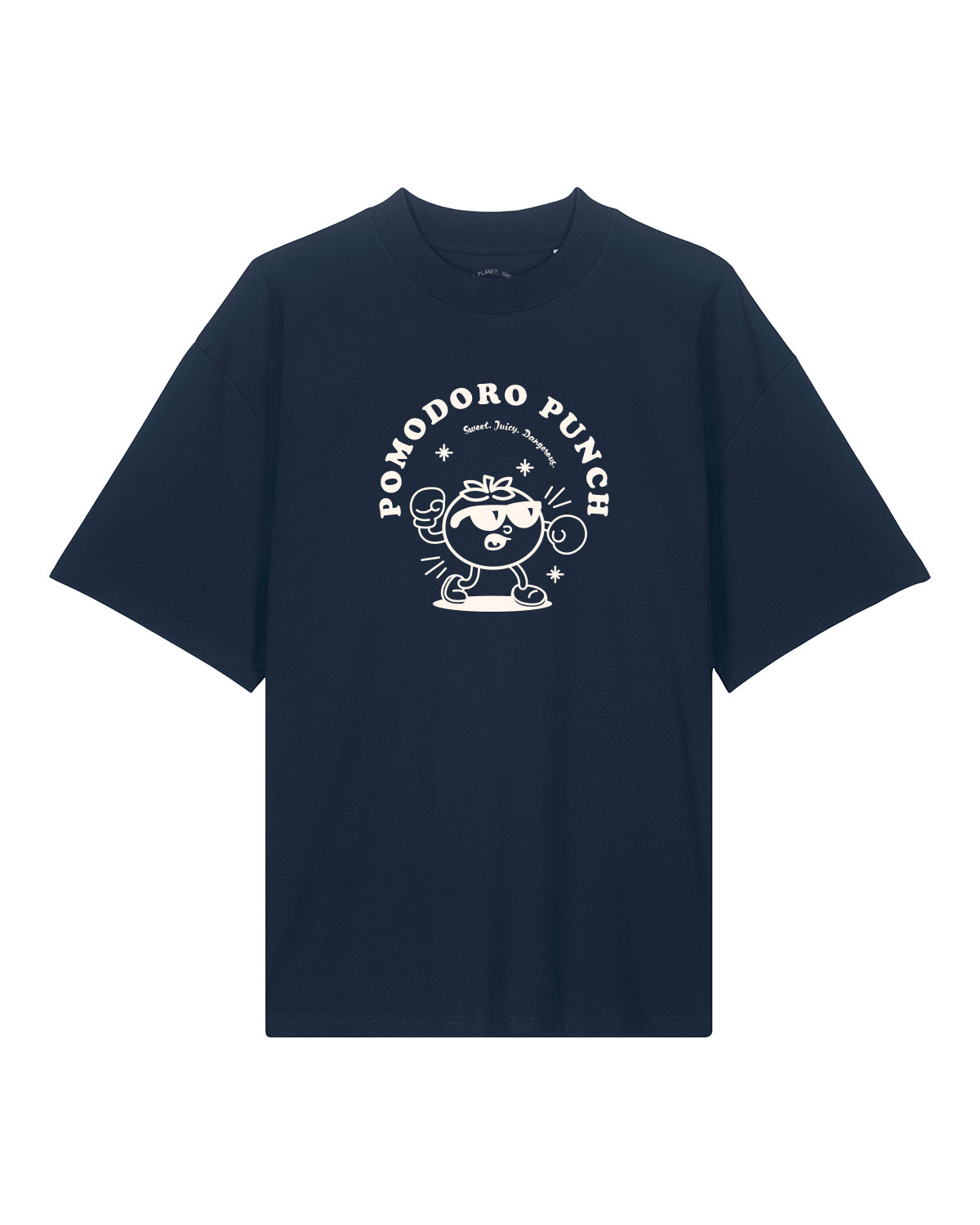 T-Shirt High Neck Frontprint Pomodoro Punch