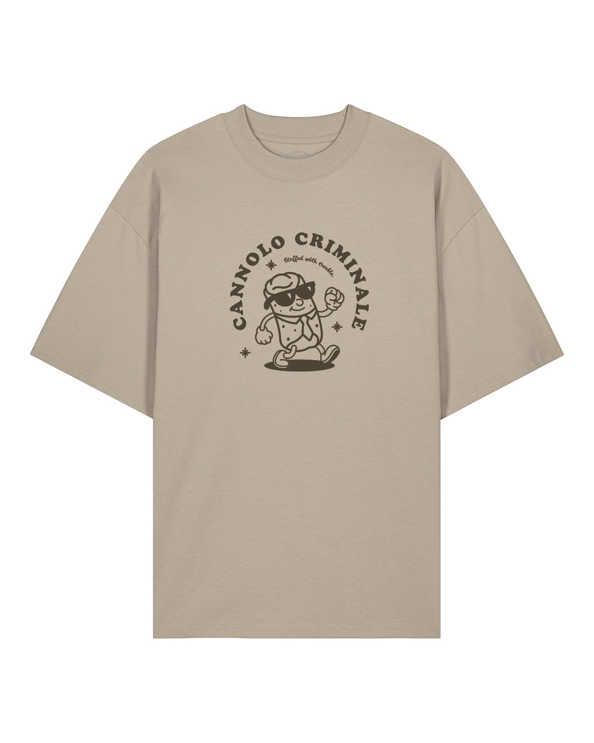 T-Shirt High Neck Frontprint Cannolo Criminale