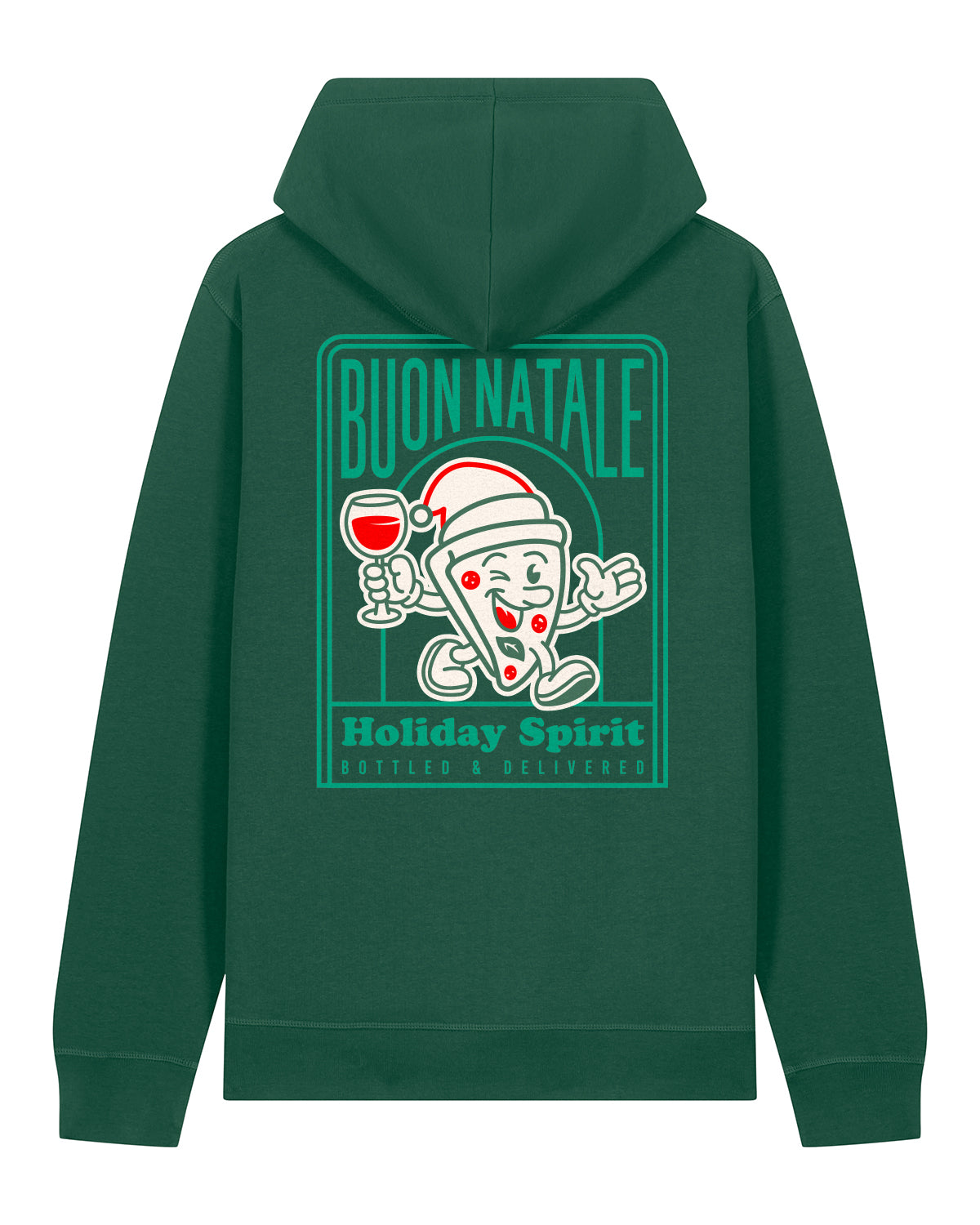 Side Pocket Hoodie Backprint Holiday Spirit
