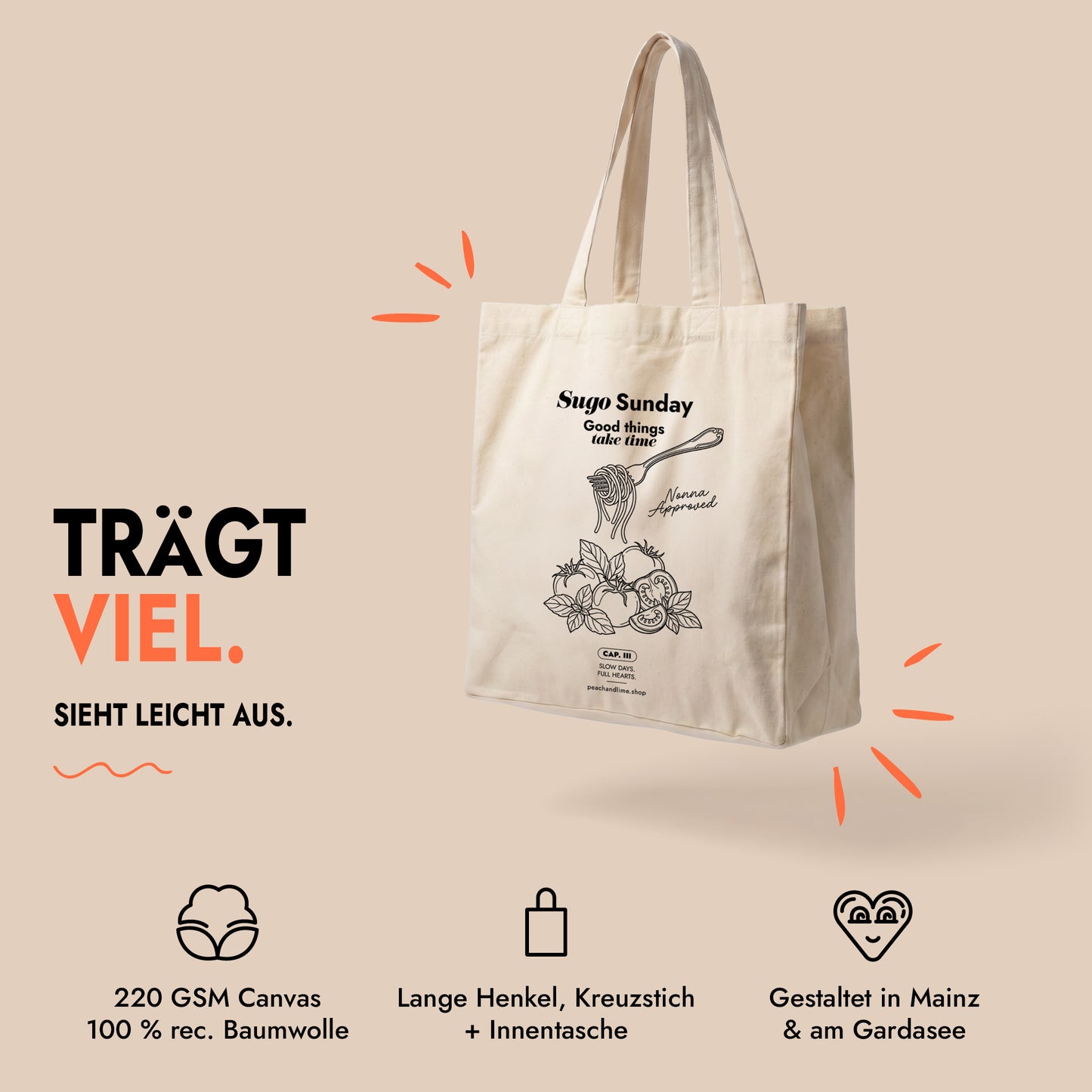Tote Bag Sugo Sunday Print