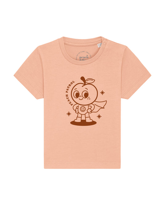 Baby T-Shirt Peach Patrol Frontprint