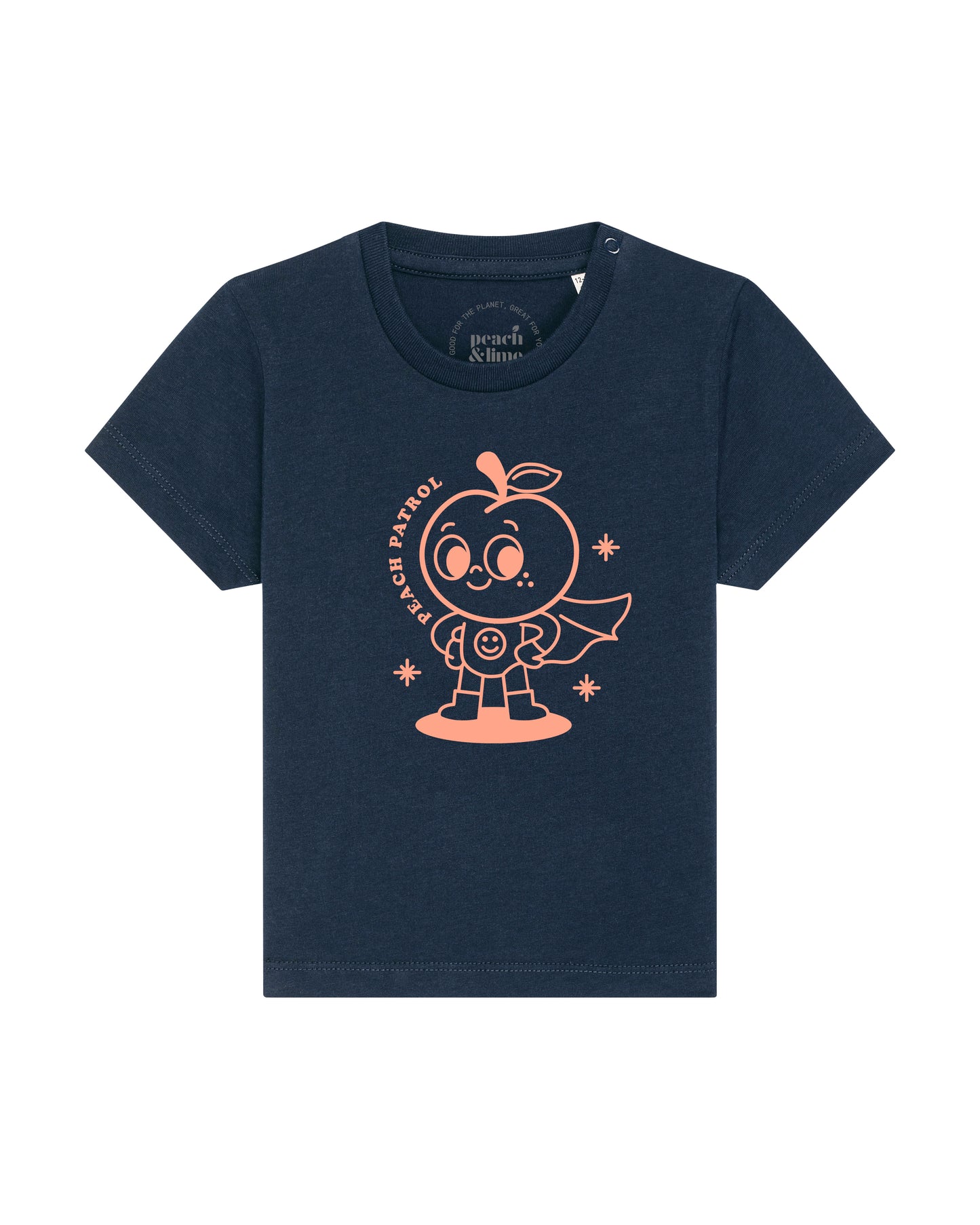 Baby T-Shirt Peach Patrol Frontprint
