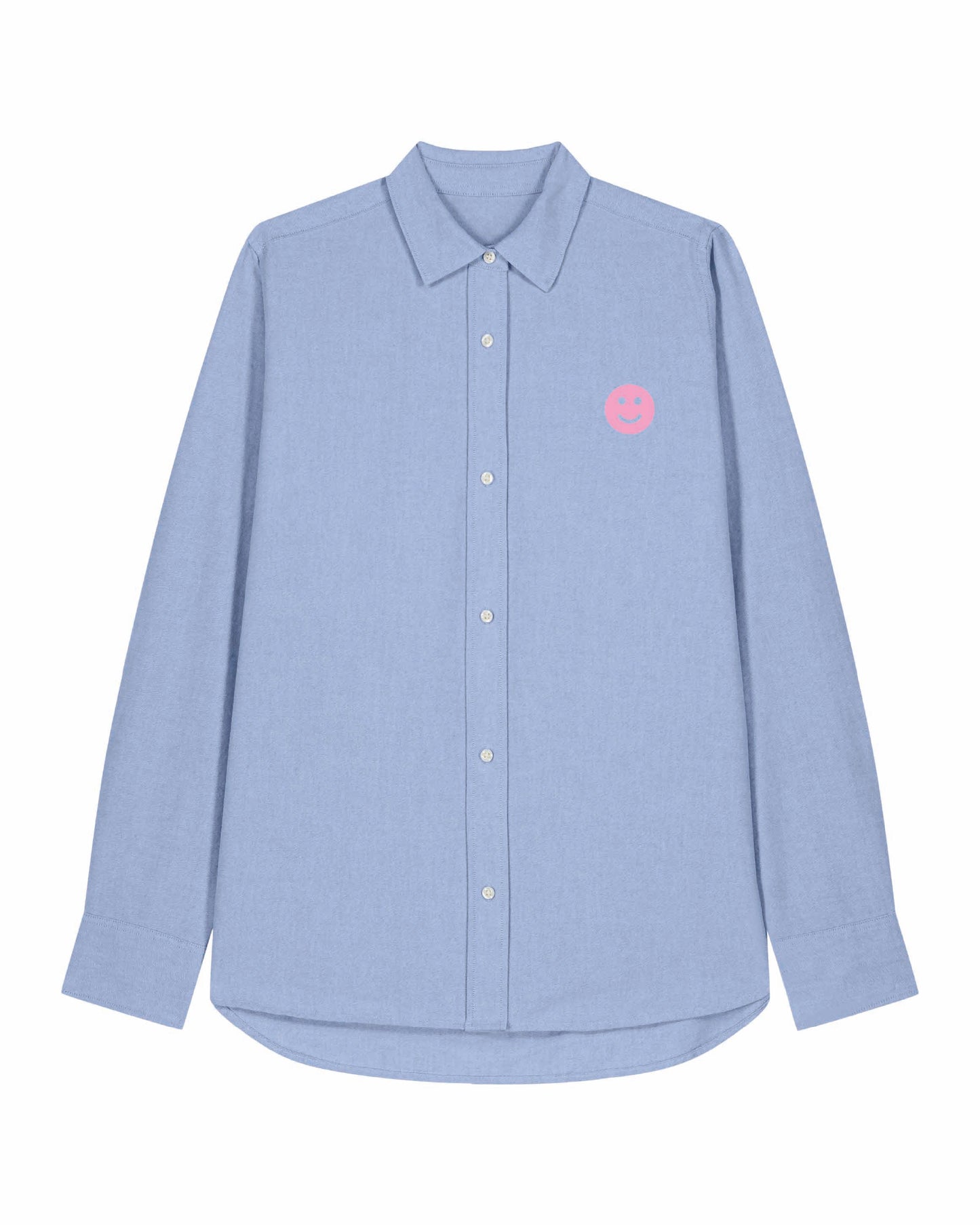 Women Oxford Shirt Smiley