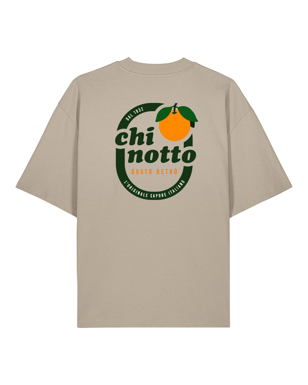 T-Shirt High Neck Backprint Chinotto – Gusto Retrò
