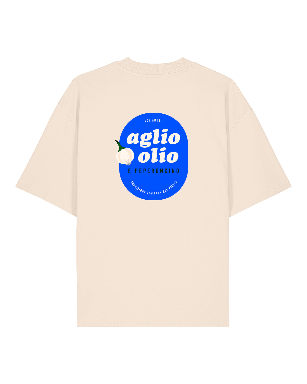 T-Shirt High Neck Backprint Aglio Olio E Peperoncino