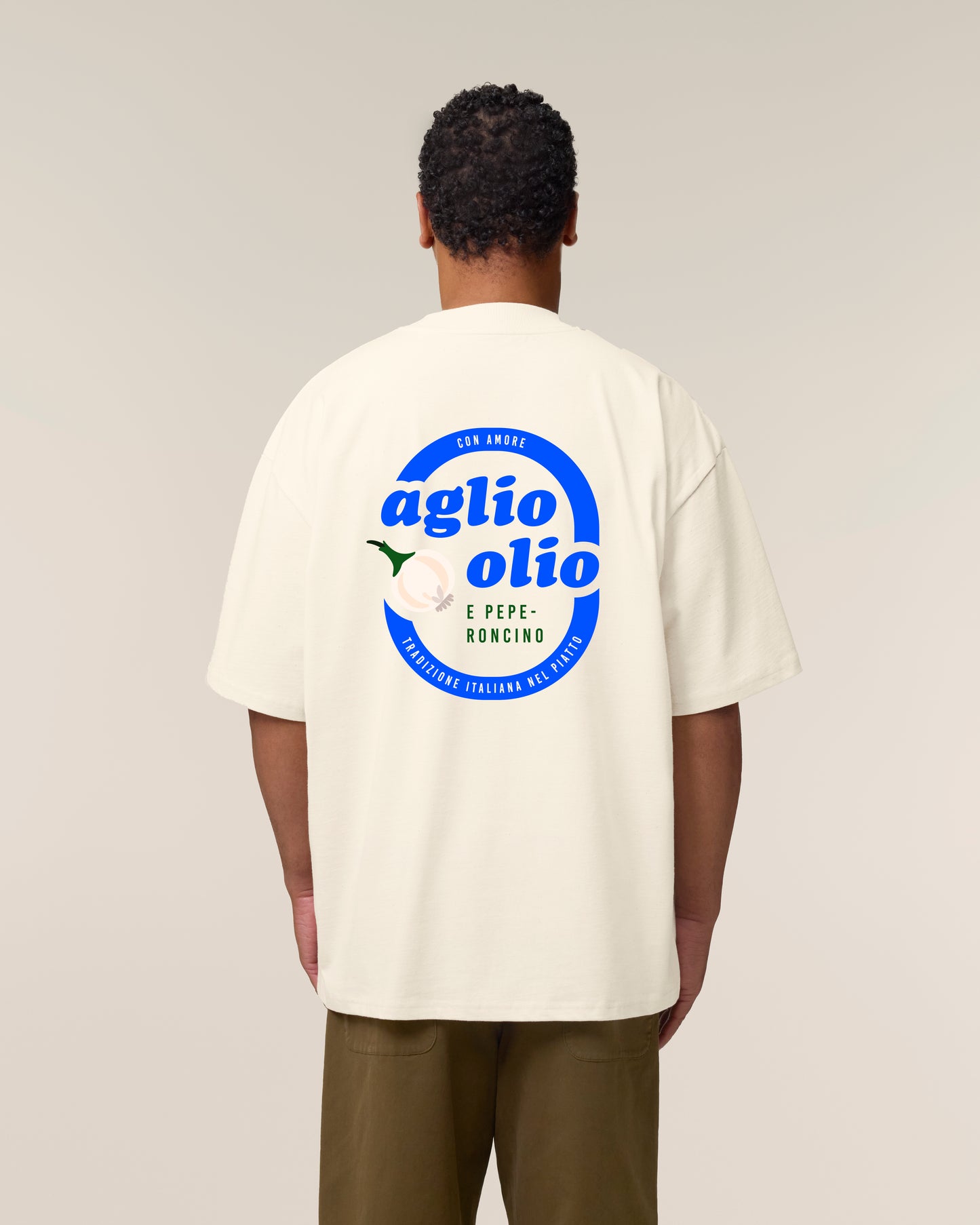 T-Shirt High Neck Backprint Aglio Olio E Peperoncino