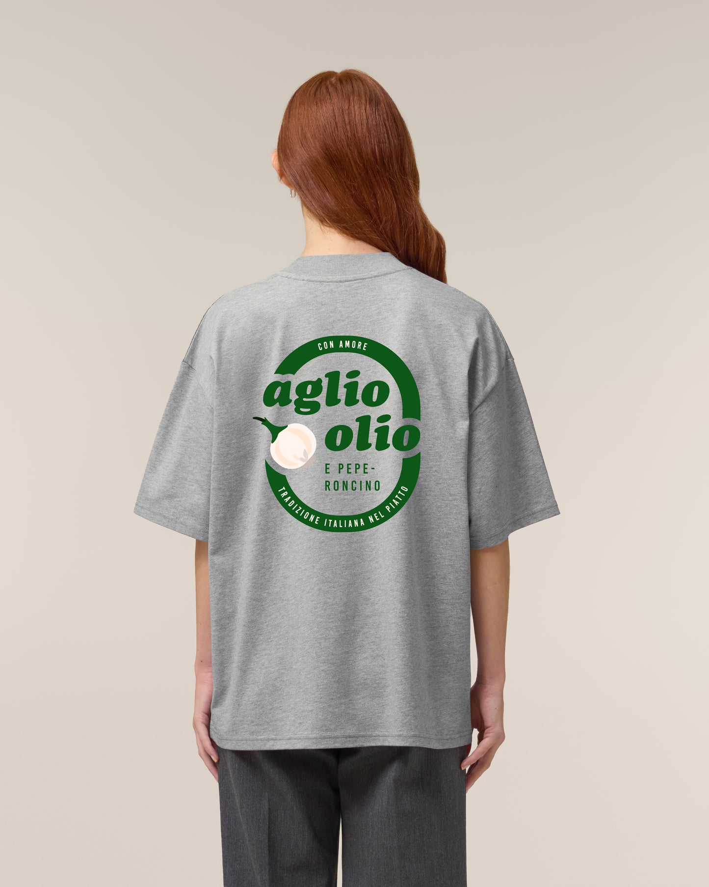 T-Shirt High Neck Backprint Aglio Olio E Peperoncino