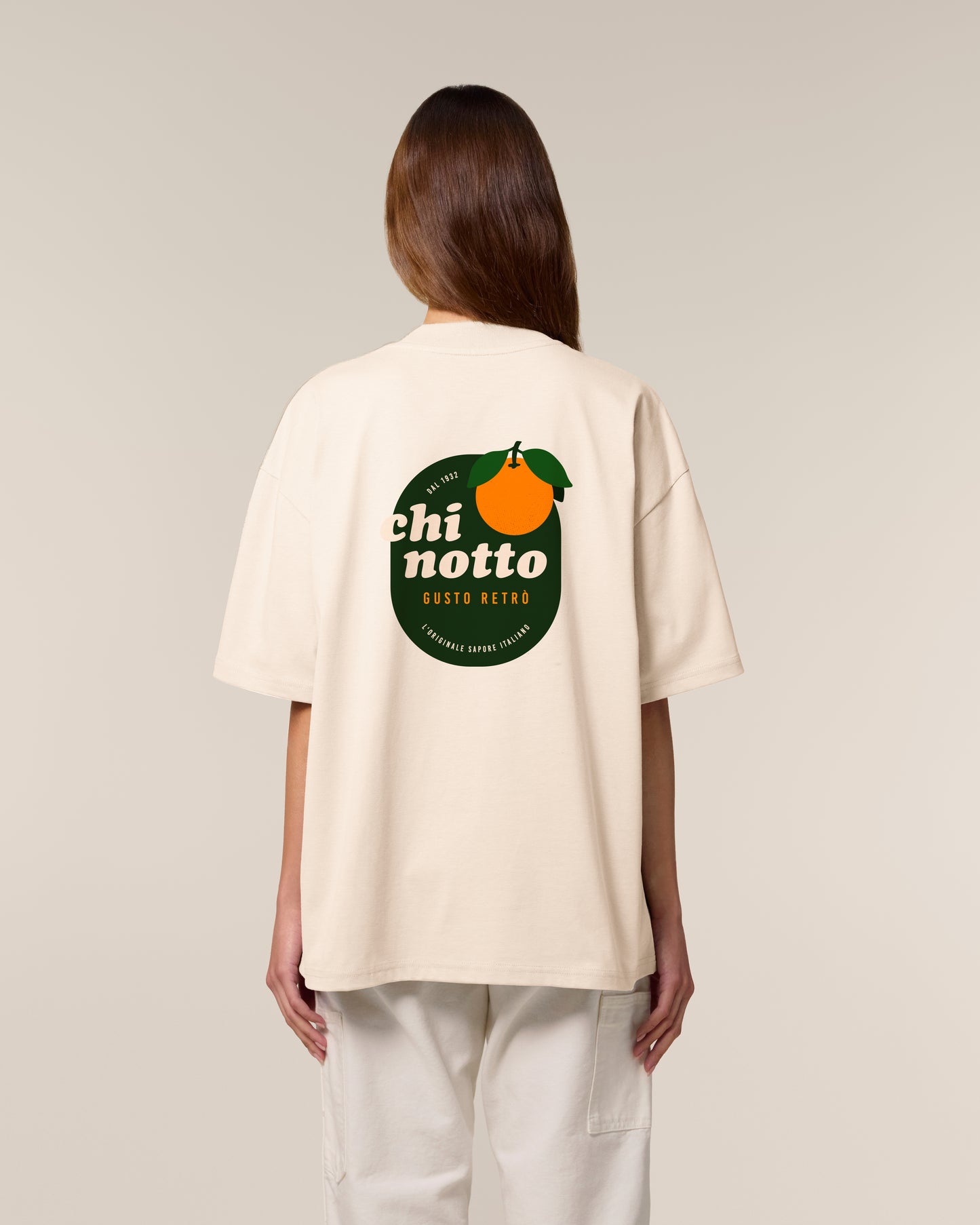 T-Shirt High Neck Backprint Chinotto – Gusto Retrò
