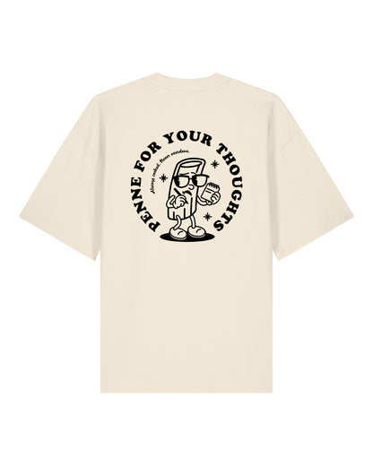 T-Shirt High Neck Backprint Penne for Your Thoughts