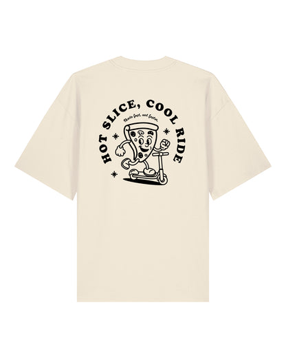 T-Shirt High Neck Backprint Pizza Rider