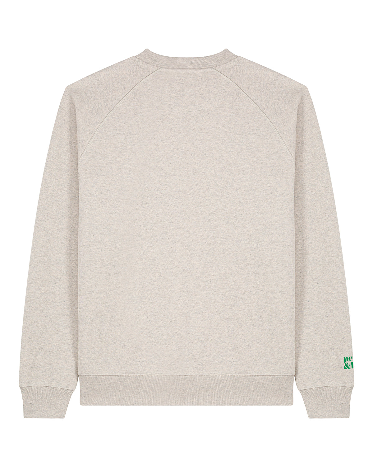 Unisex Sweatshirt Green Heart Embroidery