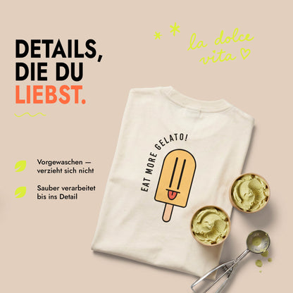 Unisex Oversized T-Shirt More Gelato Rückenprint