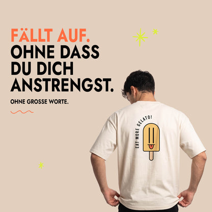 Unisex Oversized T-Shirt More Gelato Rückenprint