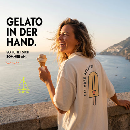 Unisex Oversized T-Shirt More Gelato Rückenprint