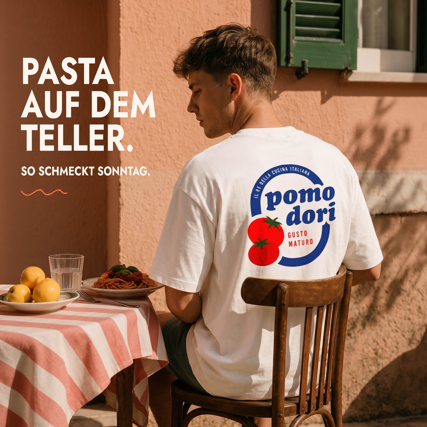 Unisex Oversized T-Shirt Pomodori Rückenprint