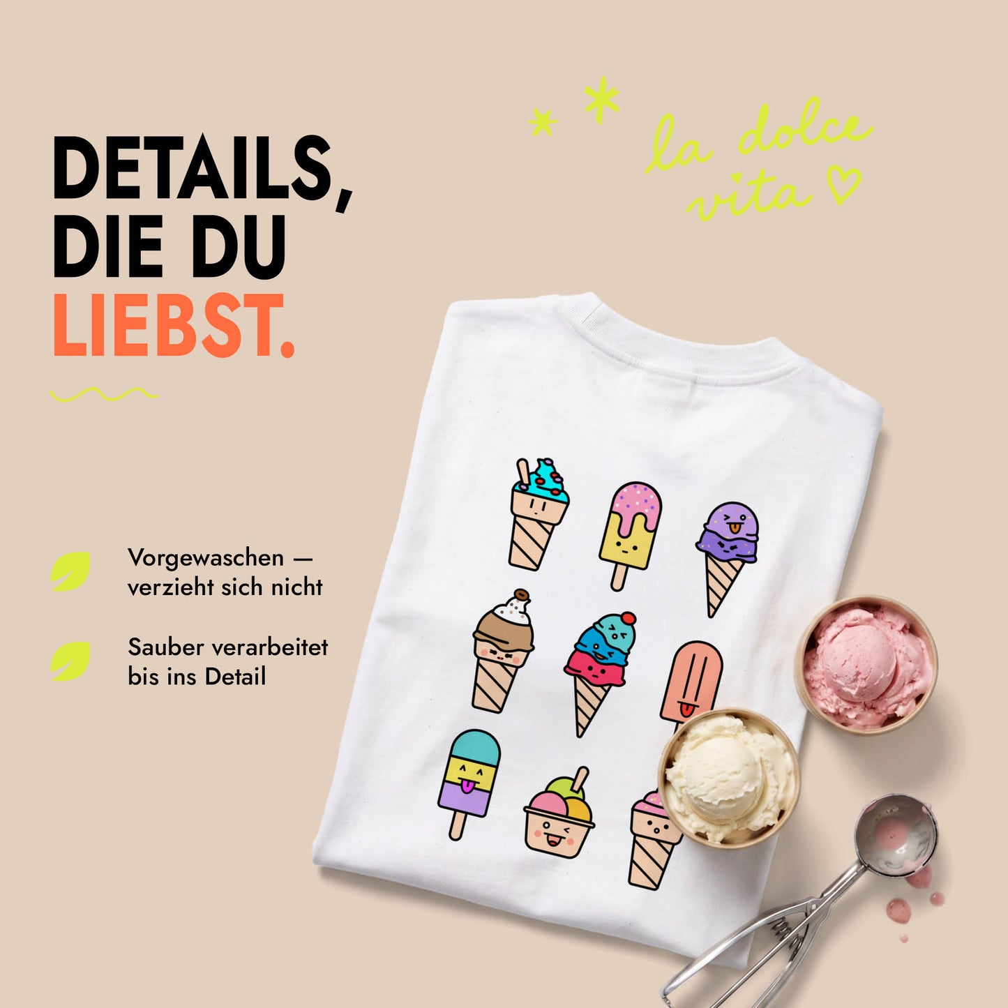 Unisex Oversized T-Shirt Gelato Mix Rückenprint