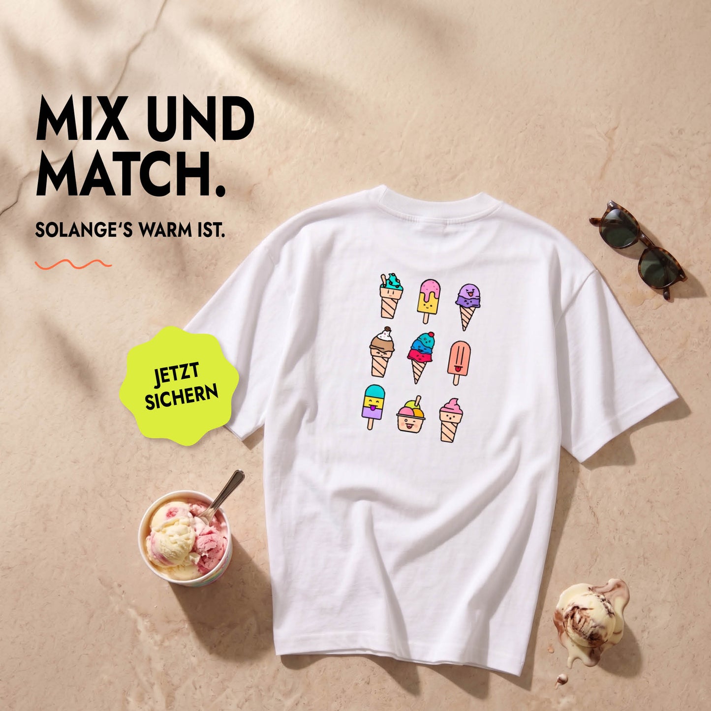Unisex Oversized T-Shirt Gelato Mix Rückenprint