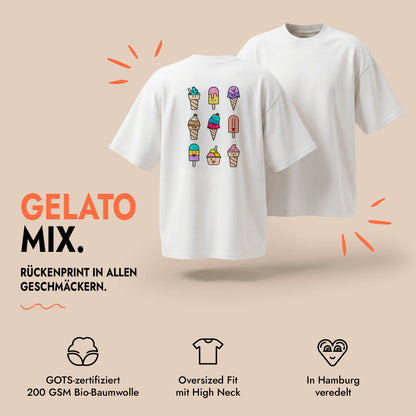 Unisex Oversized T-Shirt Gelato Mix Rückenprint