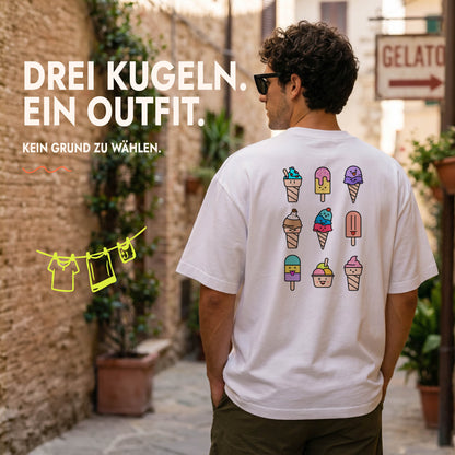 Unisex Oversized T-Shirt Gelato Mix Rückenprint