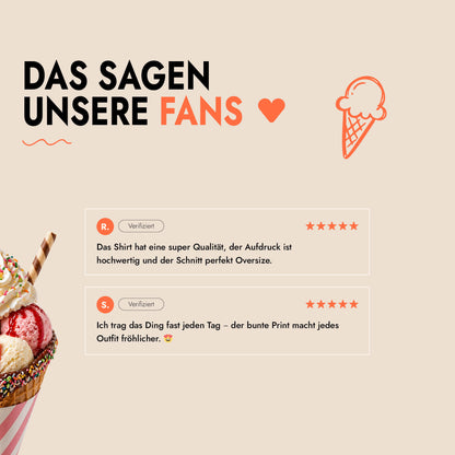 Unisex Oversized T-Shirt Gelato Mix Rückenprint
