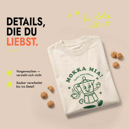 Unisex Oversized T-Shirt Mokka Mia Frontprint