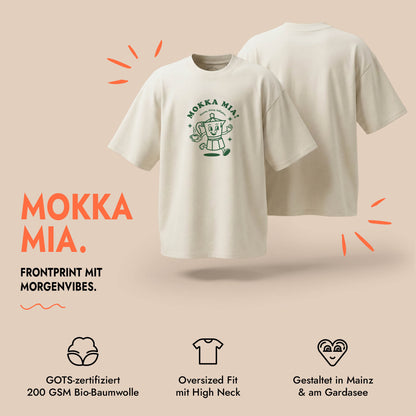 Unisex Oversized T-Shirt Mokka Mia Frontprint