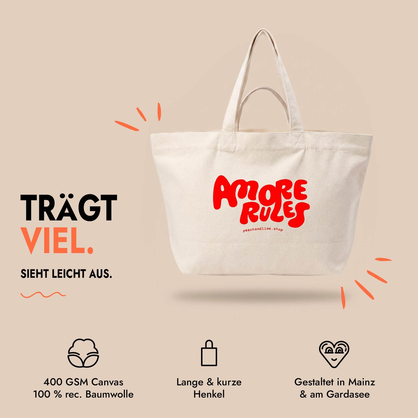 Shopping Bag Amore Rules Print