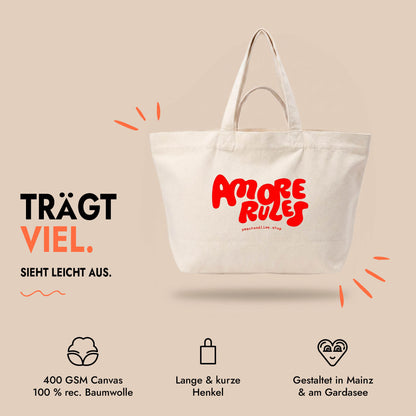 Shopping Bag Amore Rules Print