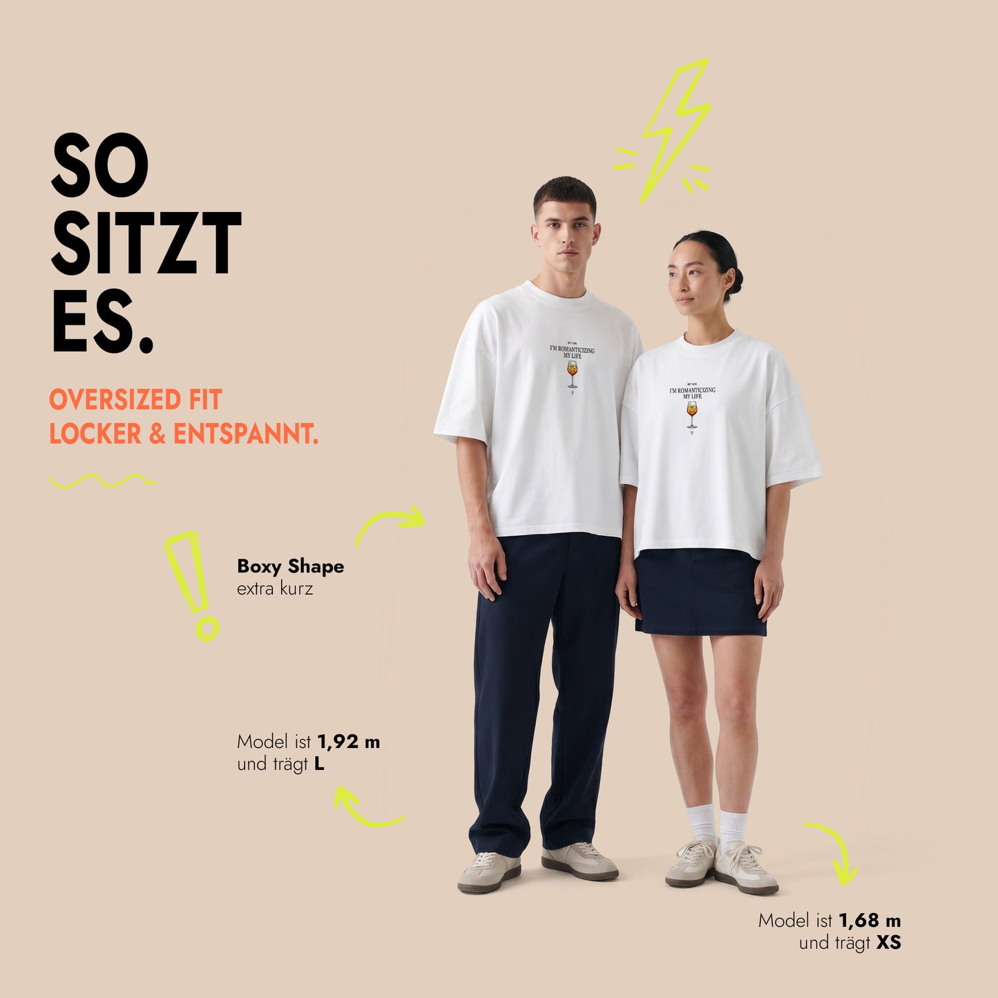 Unisex Oversized T-Shirt Aperitivo Daydream Frontprint