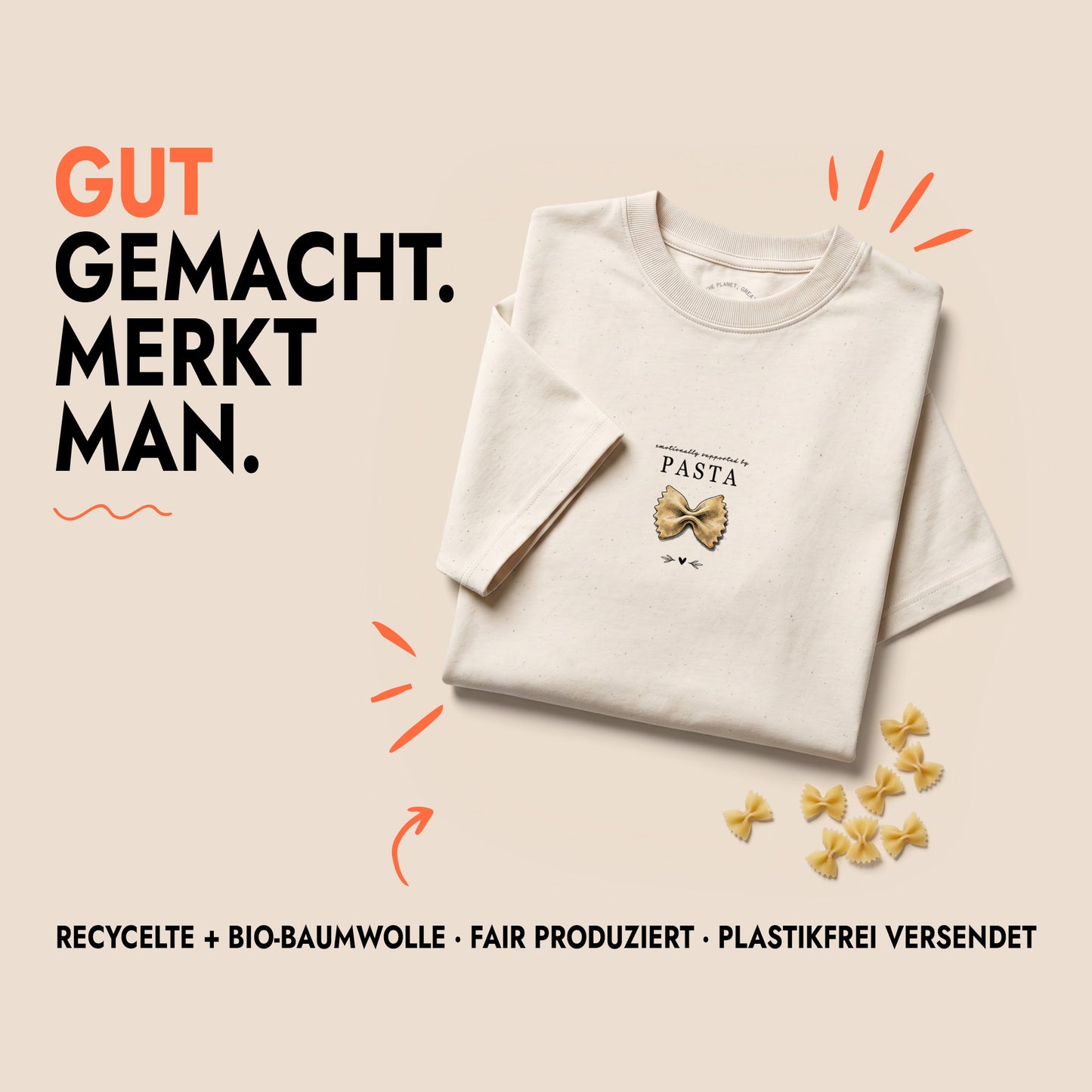 Unisex Oversized T-Shirt Pasta Therapy Frontprint