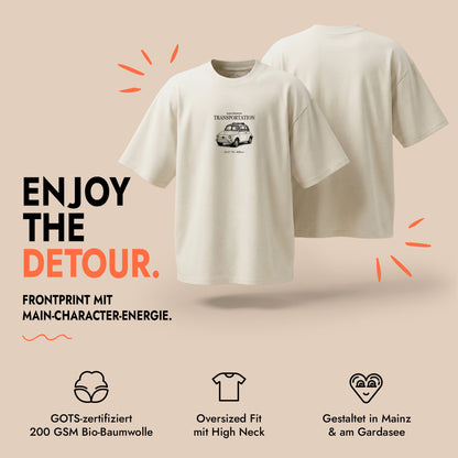 Unisex Oversized T-Shirt Detour Darling Frontprint