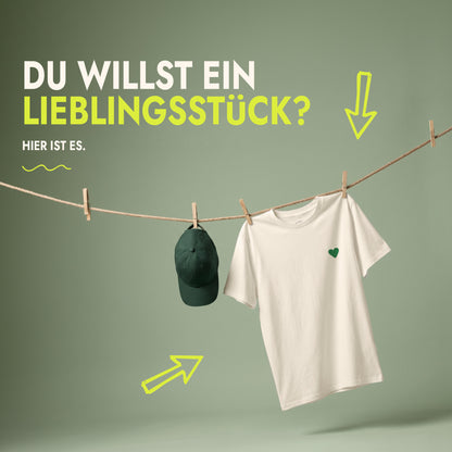 Unisex T-Shirt Green Heart Stick