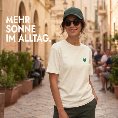 Unisex T-Shirt Green Heart Stick