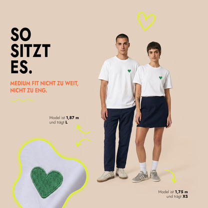 Unisex T-Shirt Green Heart Stick