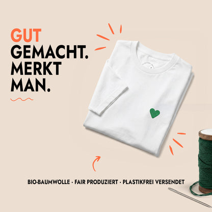Unisex T-Shirt Green Heart Stick
