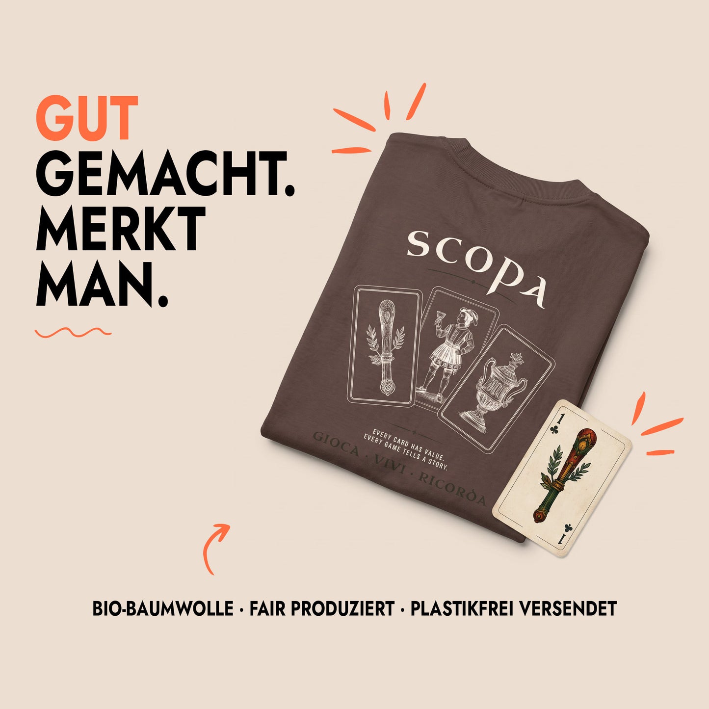 Unisex Oversized T-Shirt Scopa Club Rücken- & Frontprint