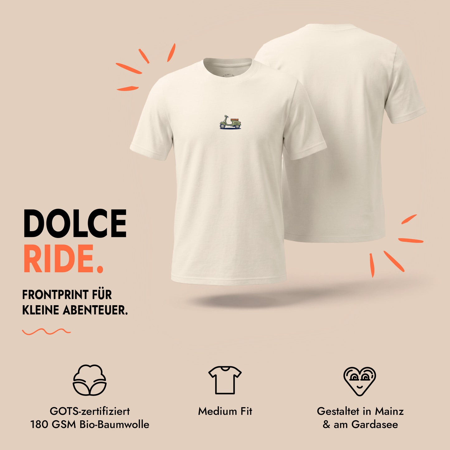 Unisex T-Shirt Dolce Ride Frontprint