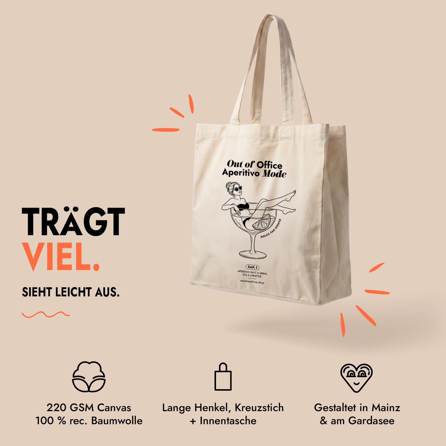 Tote Bag Out of Office Print