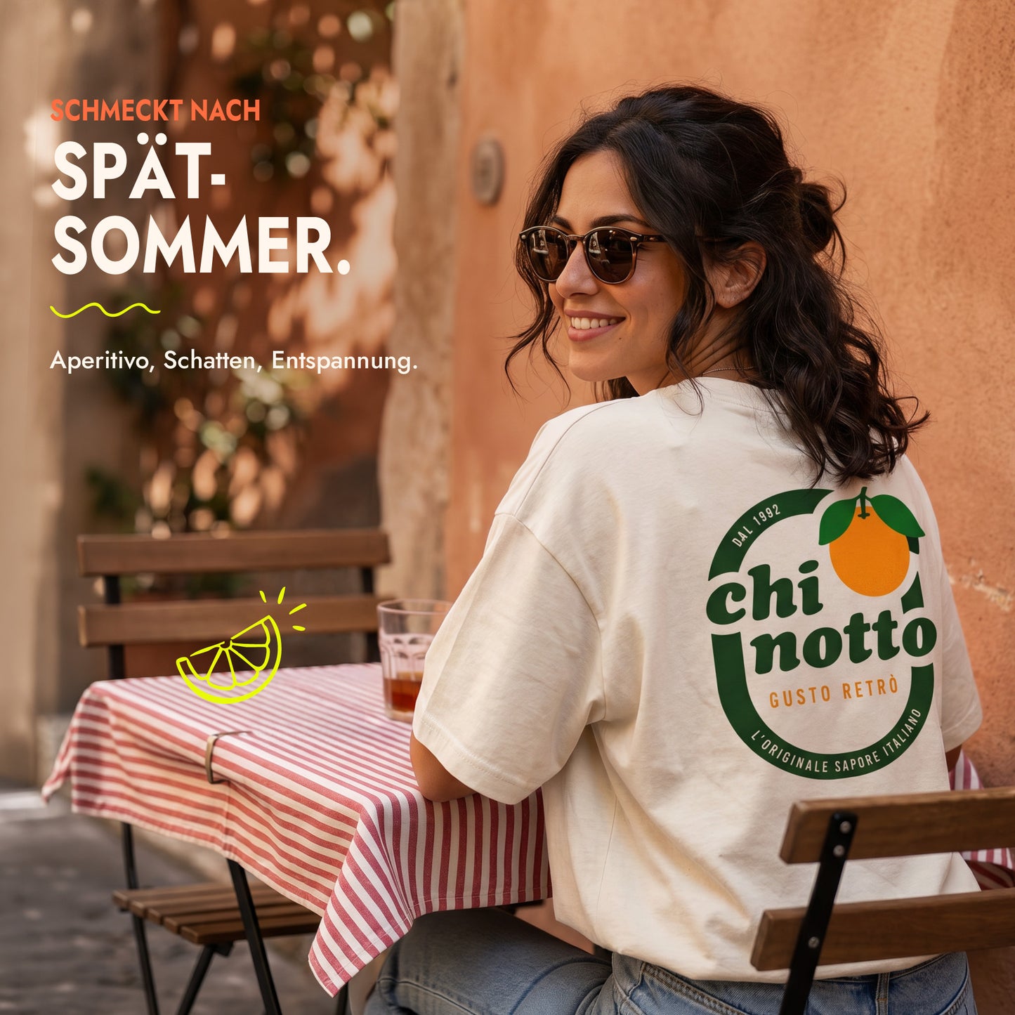 Unisex Oversized T-Shirt Chinotto Rückenprint