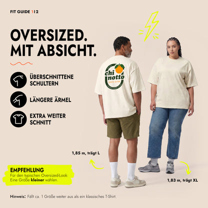 Unisex Oversized T-Shirt Chinotto Rückenprint