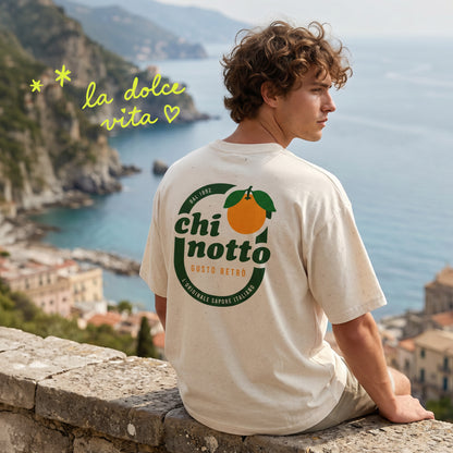 Unisex Oversized T-Shirt Chinotto Rückenprint