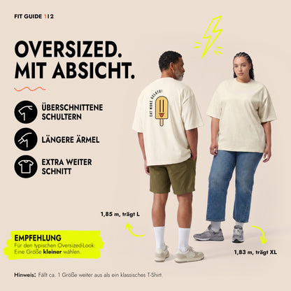 Unisex Oversized T-Shirt More Gelato Rückenprint