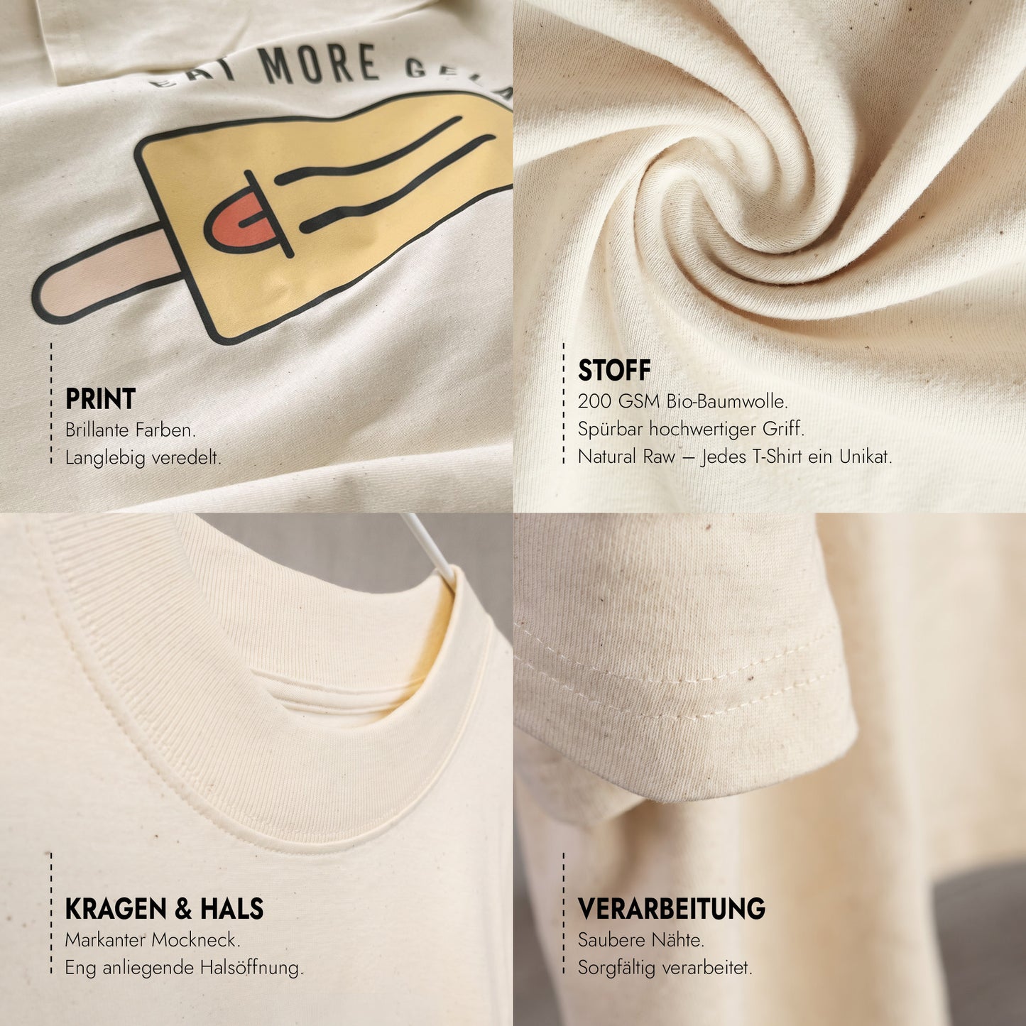 Unisex Oversized T-Shirt More Gelato Rückenprint