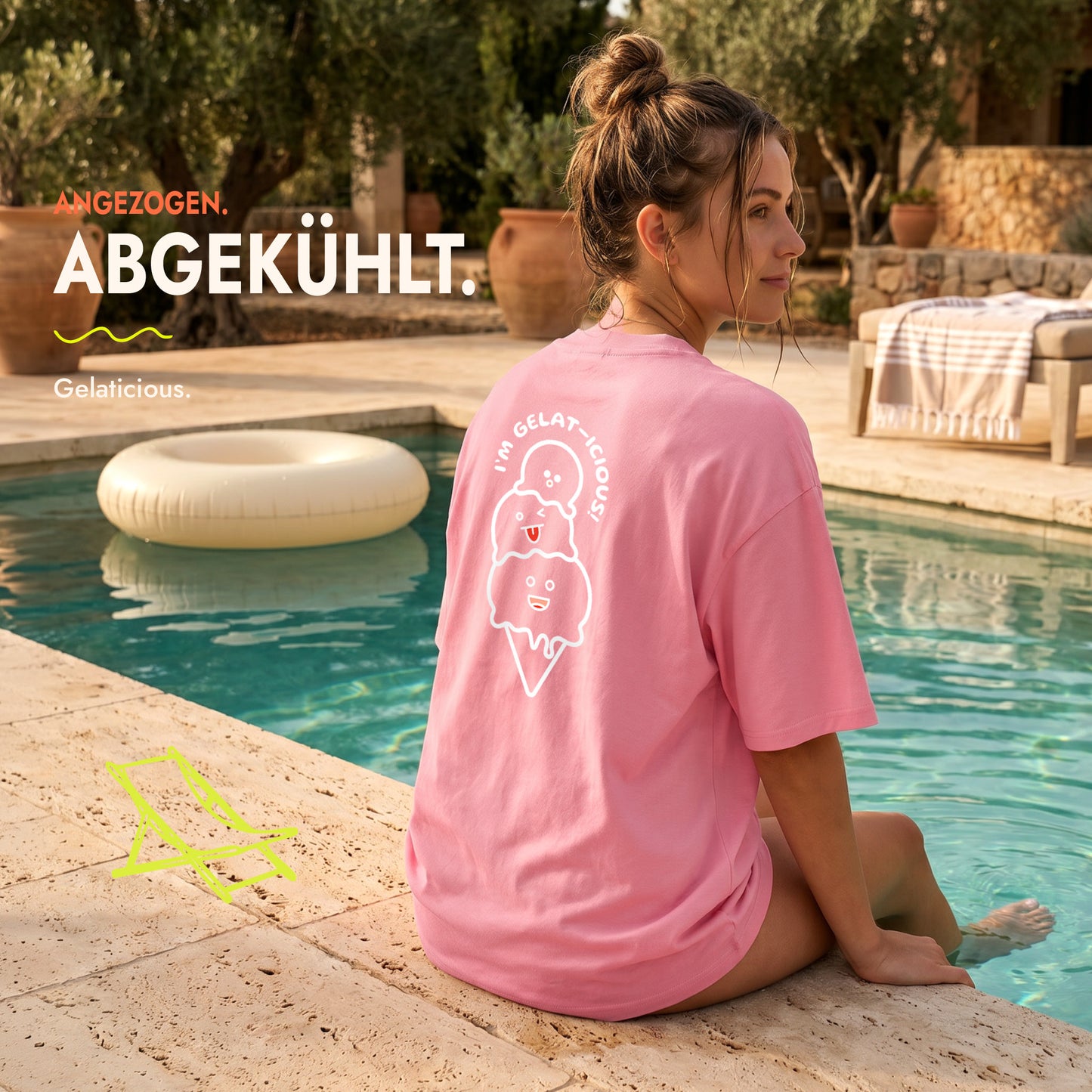 Unisex Oversized T-Shirt Gelaticious Rückenprint