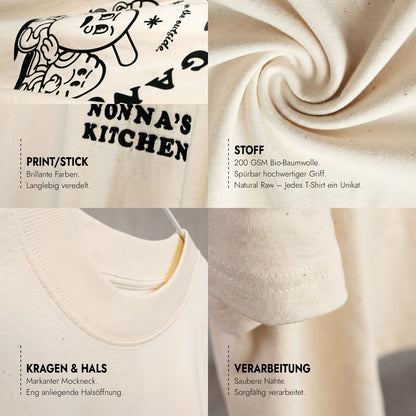 Unisex Oversized T-Shirt Gnocchi Gang Rückenprint & Stick
