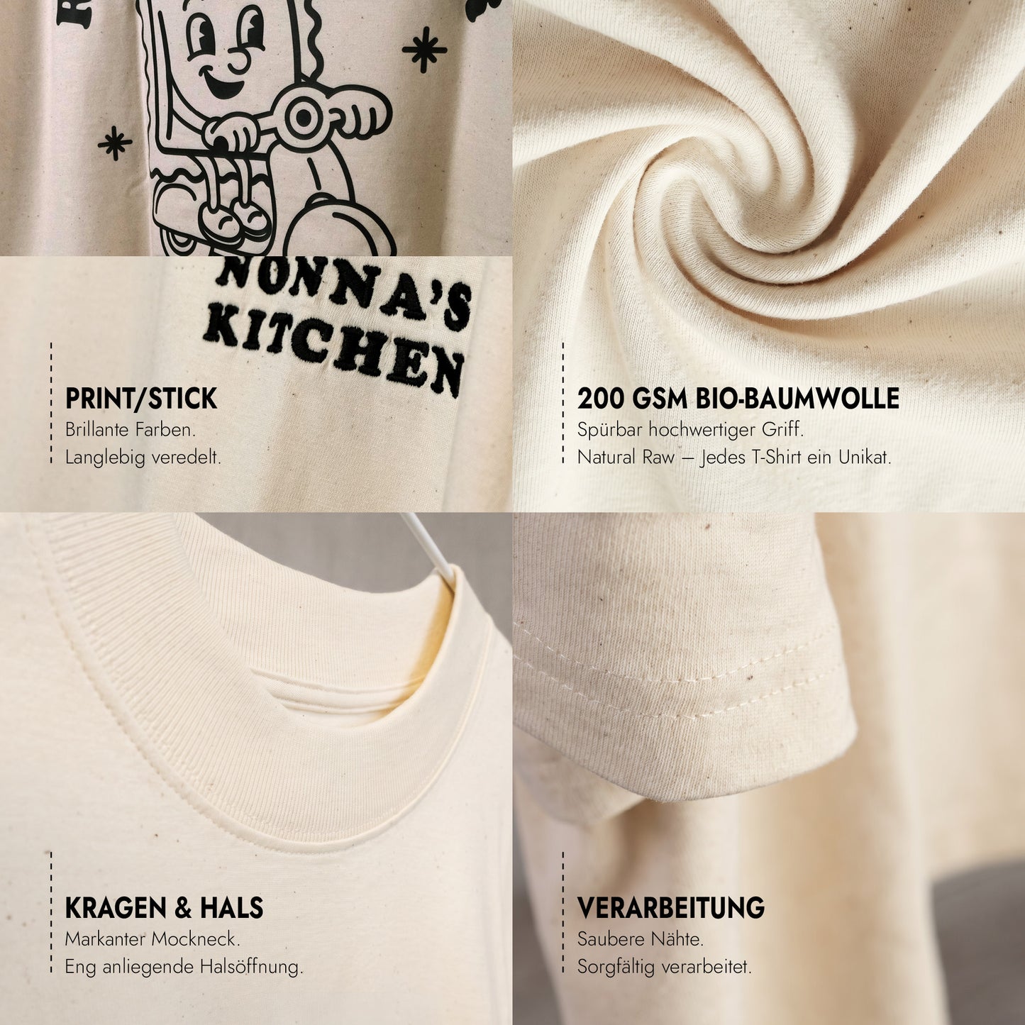 Unisex Oversized T-Shirt Raviolo Rider Rückenprint & Stick
