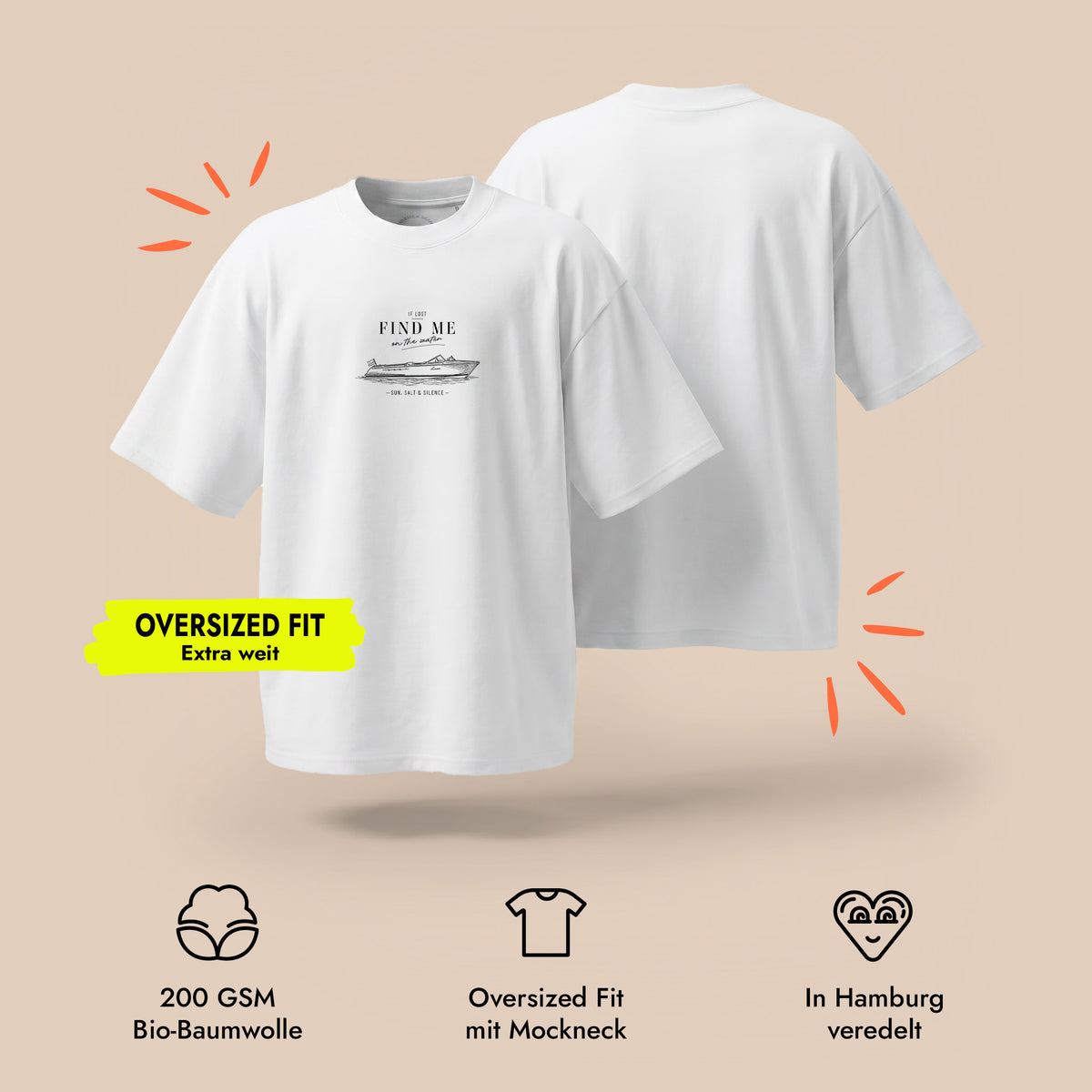 Unisex Oversized T-Shirt Acqua Escapista Frontprint
