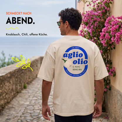 Unisex Oversized T-Shirt Aglio Olio Rückenprint