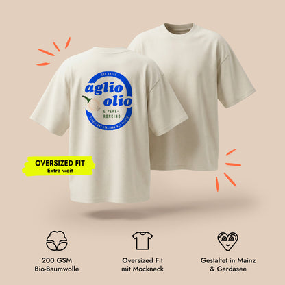 Unisex Oversized T-Shirt Aglio Olio Rückenprint